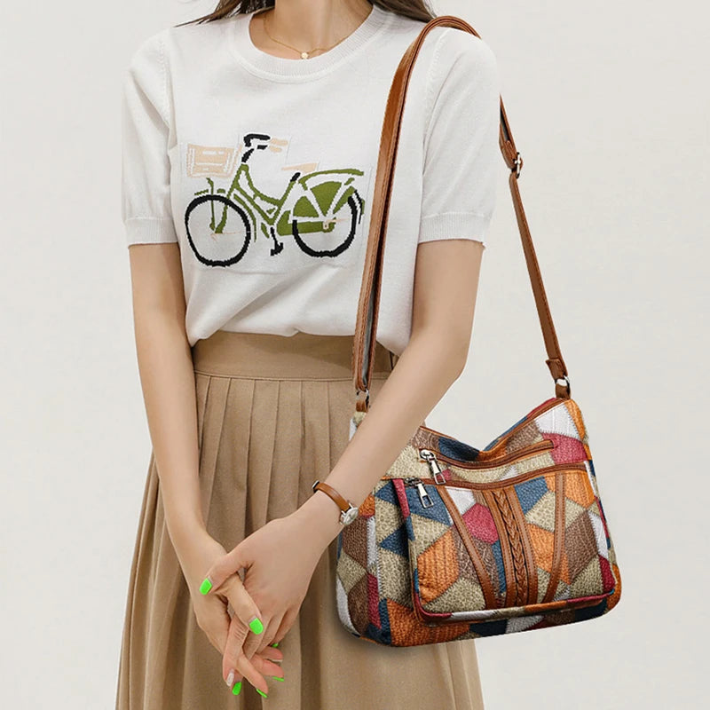 SARAH | Patchwork Shoulder Bag